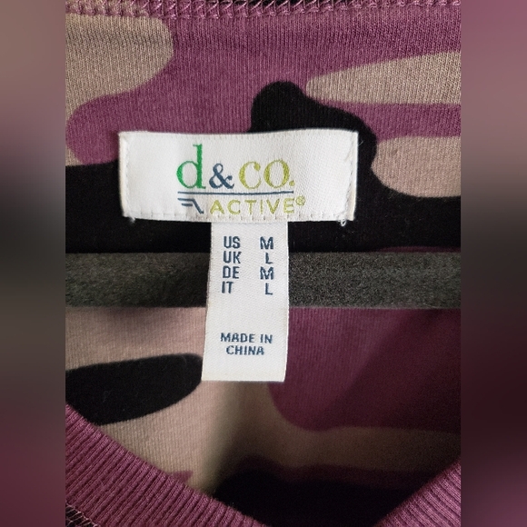 d & co. Active Sweat Shirt, Size M, not used, camo - Picture 6 of 6